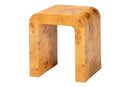Willis Natural Light Mappa Burl Wood End Table Baxton