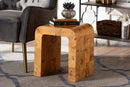 Willis Natural Light Mappa Burl Wood End Table Baxton