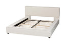 Debbie Modern Cream Boucle Queen Platform Bed w/Wide Railing Baxton
