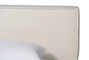 Debbie Modern Cream Boucle Queen Platform Bed w/Wide Railing Baxton
