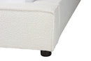 Debbie Modern Cream Boucle Queen Platform Bed w/Wide Railing Baxton