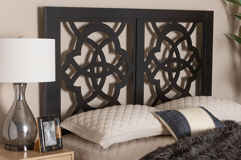 Terence Modern Dark Brown Queen Size Headboard Baxton