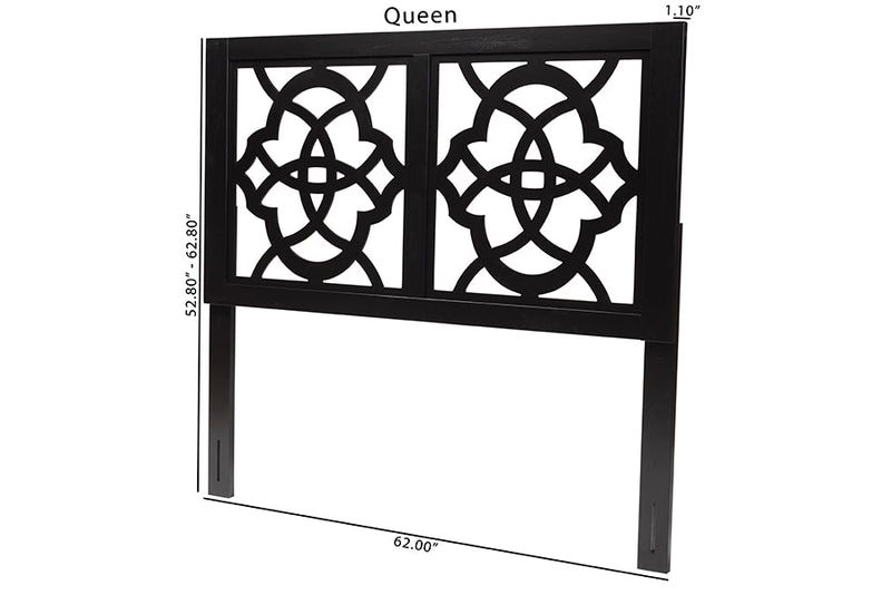 Terence Modern Dark Brown Queen Size Headboard Baxton