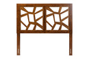 Raflesia Modern Walnut Brown King Size Headboard Baxton