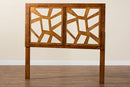 Raflesia Modern Walnut Brown King Size Headboard Baxton