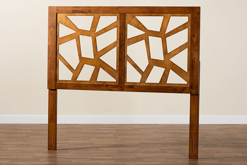 Raflesia Modern Walnut Brown Queen Size Headboard Baxton