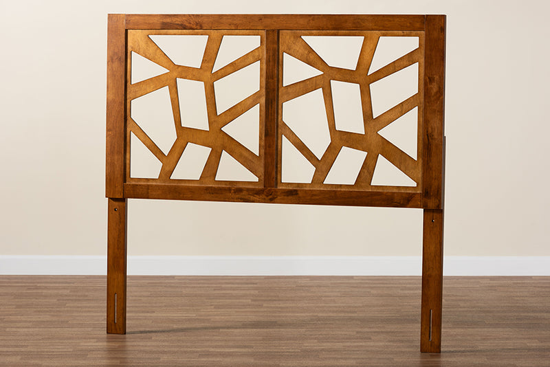 Raflesia Modern Walnut Brown Finished Wood Queen Size Headboard