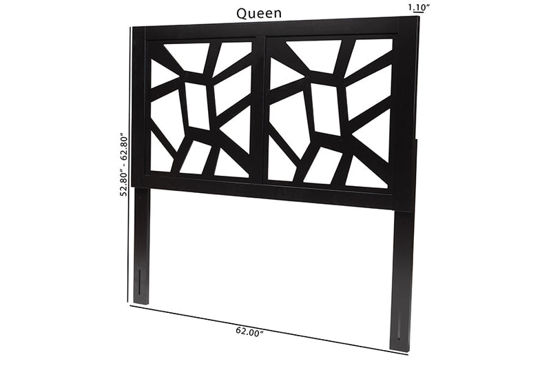 Raflesia Modern Dark Brown Queen Size Headboard Baxton