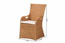 Cabrera Bohemian Light Honey Rattan Dining Chair Baxton
