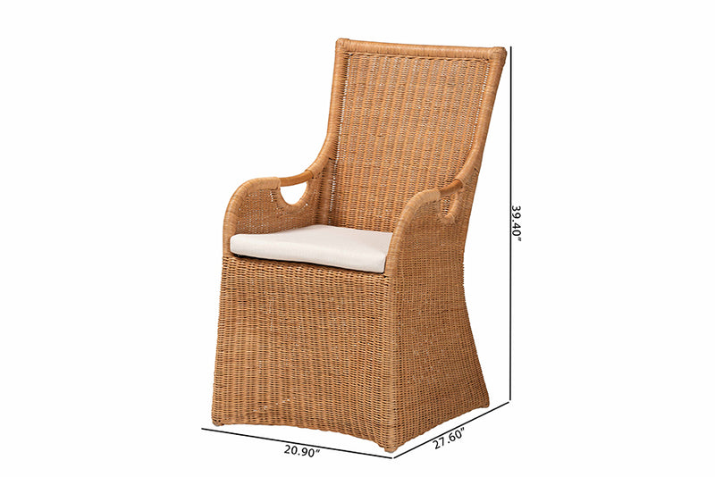 Cabrera Bohemian Light Honey Rattan Dining Chair