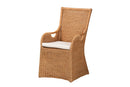 Cabrera Bohemian Light Honey Rattan Dining Chair Baxton