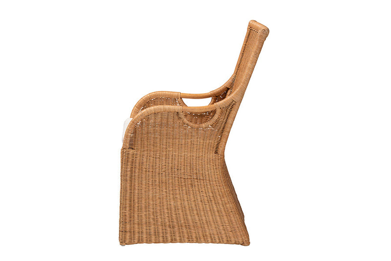 Cabrera Bohemian Light Honey Rattan Dining Chair Baxton