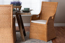Cabrera Bohemian Light Honey Rattan Dining Chair Baxton