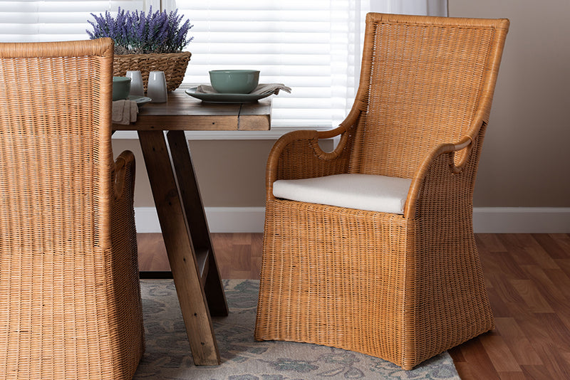 Cabrera Bohemian Light Honey Rattan Dining Chair