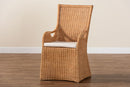 Cabrera Bohemian Light Honey Rattan Dining Chair Baxton