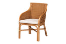Dalston Bohemian Light Honey Rattan Dining Chair Baxton