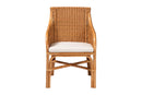 Dalston Bohemian Light Honey Rattan Dining Chair Baxton
