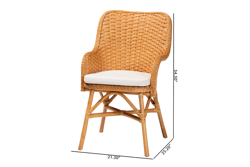 Sanne Bohemian Light Honey Rattan Dining Chair