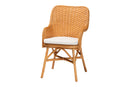 Sanne Bohemian Light Honey Rattan Dining Chair Baxton