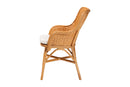 Sanne Bohemian Light Honey Rattan Dining Chair Baxton
