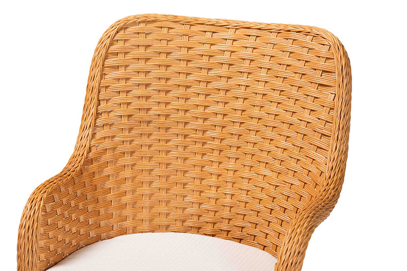 Sanne Bohemian Light Honey Rattan Dining Chair Baxton