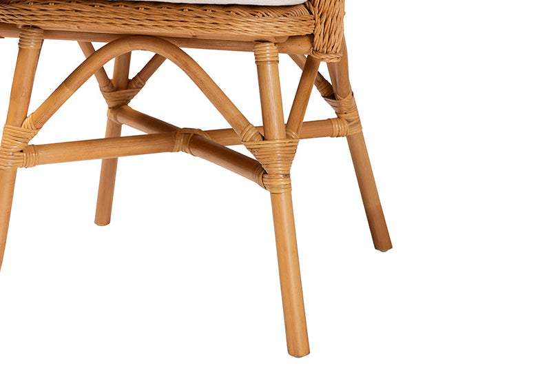 Sanne Bohemian Light Honey Rattan Dining Chair Baxton