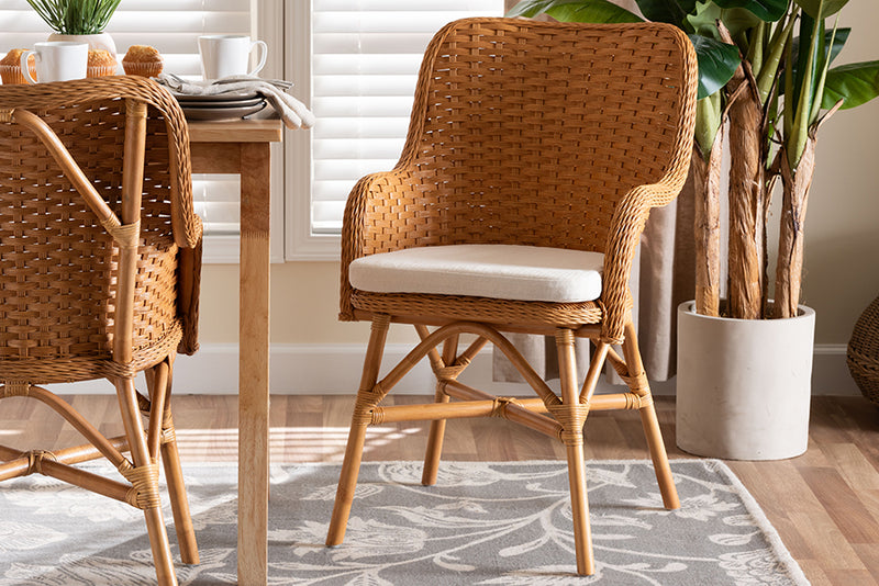 Sanne Bohemian Light Honey Rattan Dining Chair