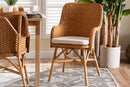 Sanne Bohemian Light Honey Rattan Dining Chair Baxton