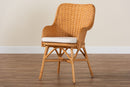 Sanne Bohemian Light Honey Rattan Dining Chair Baxton
