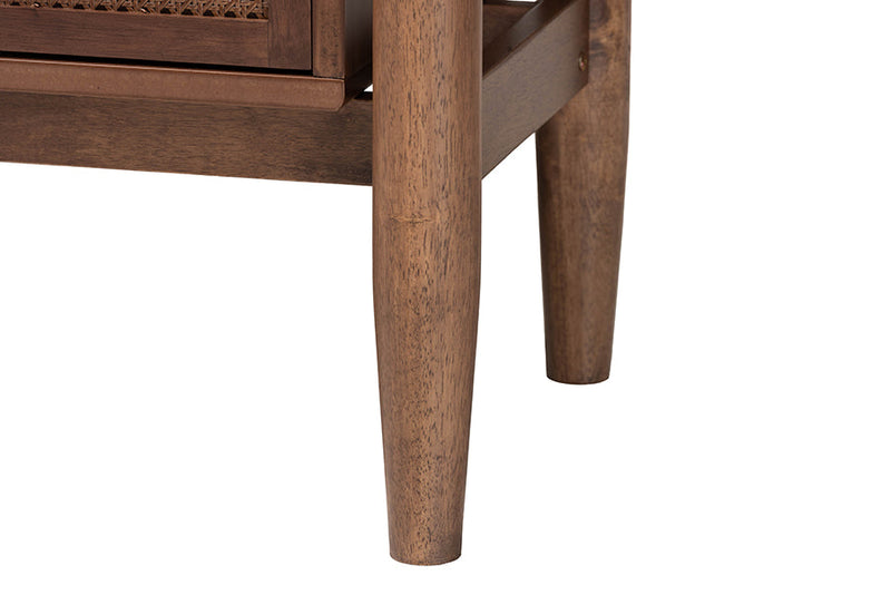 Jessen Japandi Walnut Brown Wood 6-Drawer Dresser Baxton