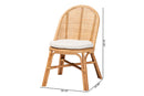 Bolivia Bohemian Light Honey Rattan Dining Chair Baxton