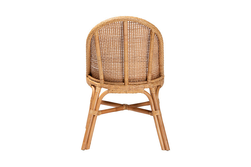 Bolivia Bohemian Light Honey Rattan Dining Chair Baxton