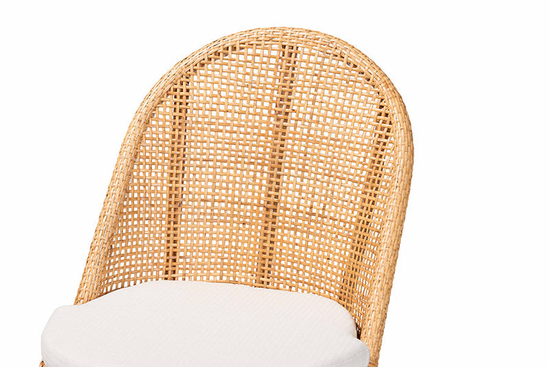 Bolivia Bohemian Light Honey Rattan Dining Chair Baxton