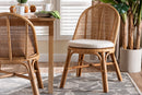 Bolivia Bohemian Light Honey Rattan Dining Chair Baxton