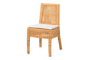 Clovis Bohemian Light Honey Rattan Dining Chair Baxton
