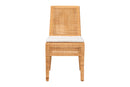 Clovis Bohemian Light Honey Rattan Dining Chair Baxton