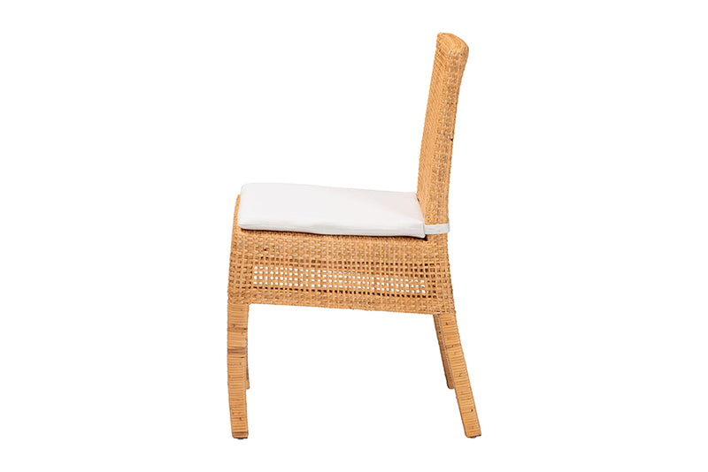 Clovis Bohemian Light Honey Rattan Dining Chair