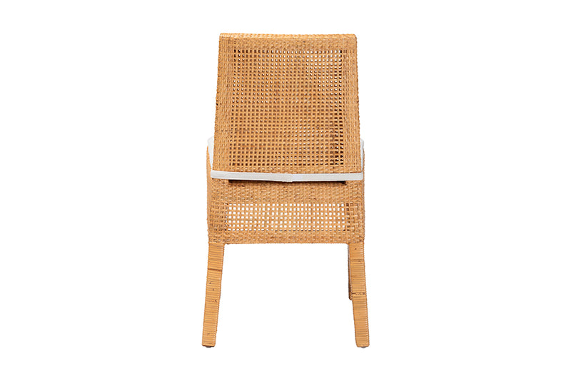 Clovis Bohemian Light Honey Rattan Dining Chair