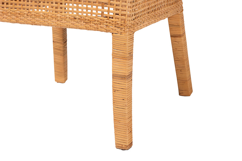 Clovis Bohemian Light Honey Rattan Dining Chair