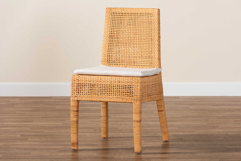 Clovis Bohemian Light Honey Rattan Dining Chair