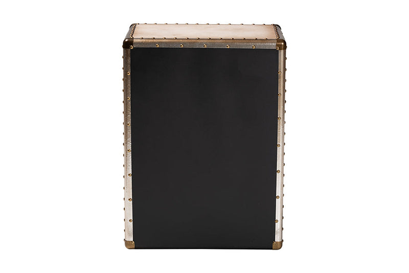 Mason Coffee Canvas 4-Drawer End Table Baxton