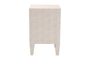 Easton Modern Beige Faux Shagreen 3-Drawer End Table Baxton