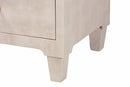 Sydney Modern Beige Faux Shagreen 3-Drawer Storage Cabinet Baxton