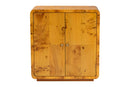 Arcene Natural Real Burl Wood Storage Cabinet Baxton