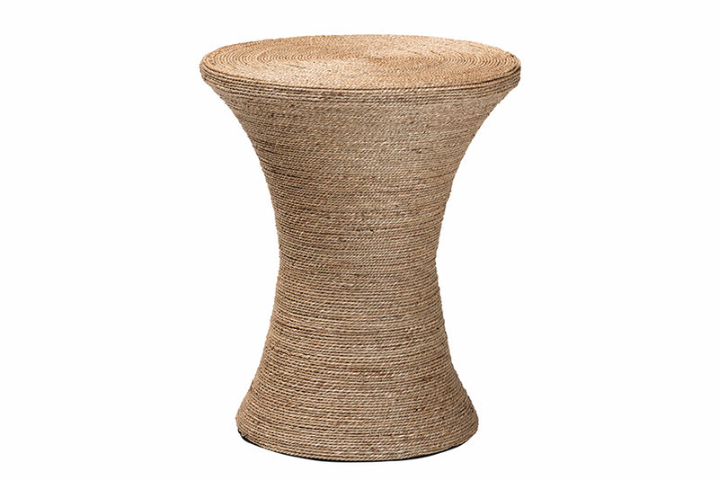 Rumi Japandi Natural Seagrass Side Table