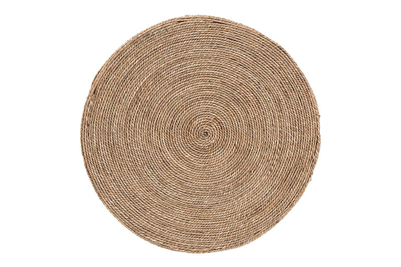Rumi Japandi Natural Seagrass Side Table Baxton