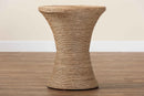 Rumi Japandi Natural Seagrass Side Table Baxton