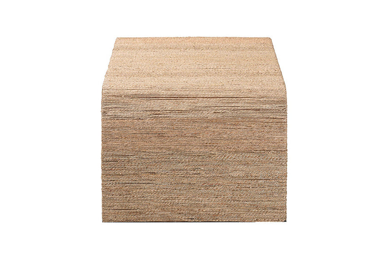 Valeria Japandi Natural Seagrass Waterfall Coffee Table Baxton