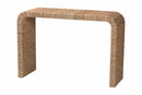 Valeria Japandi Natural Seagrass Waterfall Console Table Baxton