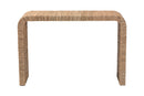 Valeria Japandi Natural Seagrass Waterfall Console Table Baxton